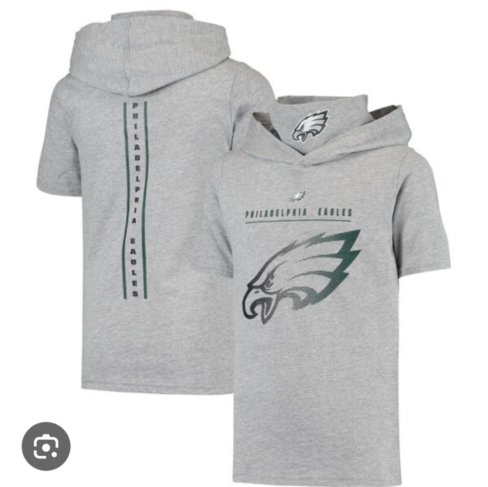 🔥clearance🔥 NFL Kids Gray Philadelphia Eagles Hoodie T-Shirt